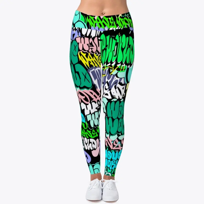 "Graffiti Bombed" Leggings